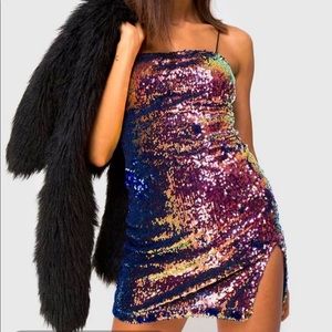 Motel rocks mermaid sequin mini dress S